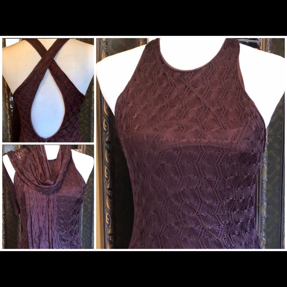 SALE • Floor Length X-Cross Halter Gown